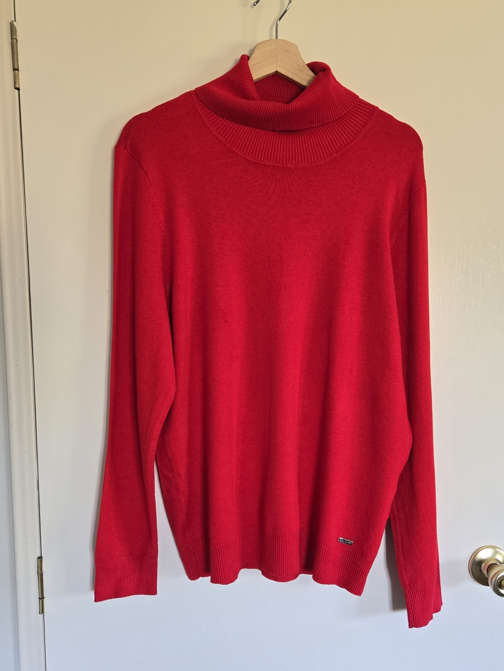 Calvin Klein Men's Bright Red Turtleneck Sweater